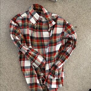 J. Crew Red Plaid Button-Down Shirt